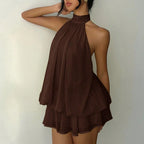 AMELI Bianca — Conjunto vaporoso con short integrado