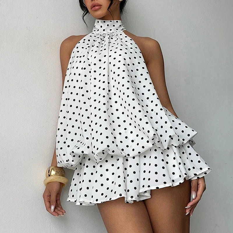 AMELI Bianca — Conjunto vaporoso con short integrado